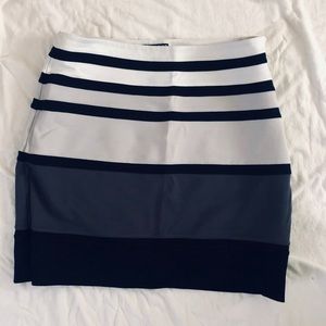 Express striped mini skirt